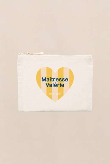 Pochette coeur jaune -...
