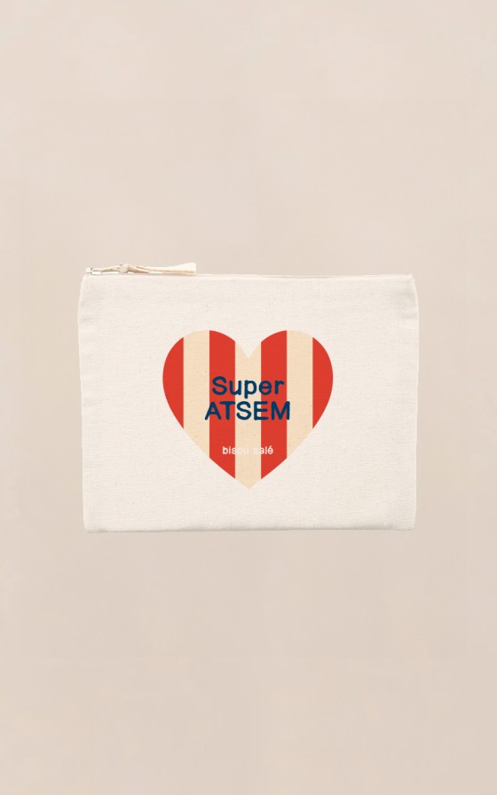 Pochette coeur rouge - Personnalisable