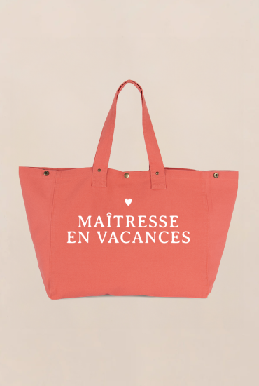 Grand cabas couleur Coeur -...
