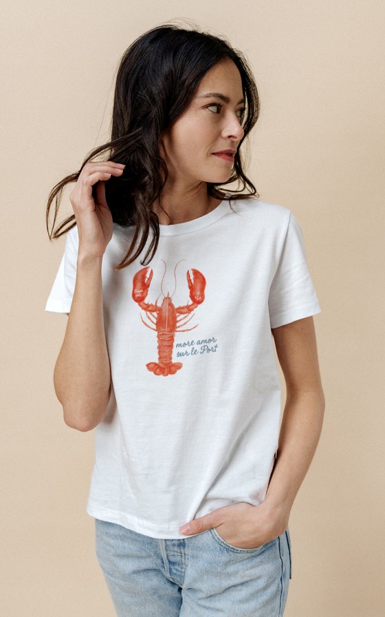 T-shirt femme Homard aquarelle - Personnalisable