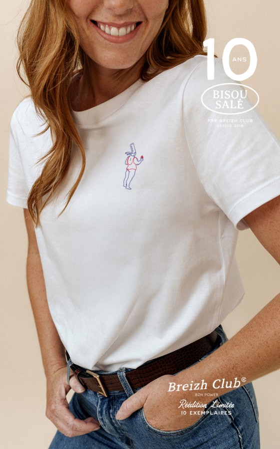 RÉÉDITION 10 ANS - T-shirt femme brodé Baigneuse