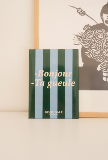 Magnet rayé Bonjour - Ta...
