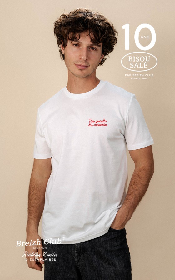 RÉÉDITION 10 ANS - T-shirt homme brodé Vos gueules les mouettes
