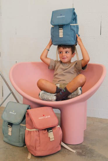 Sac à dos enfant brodé Rose...