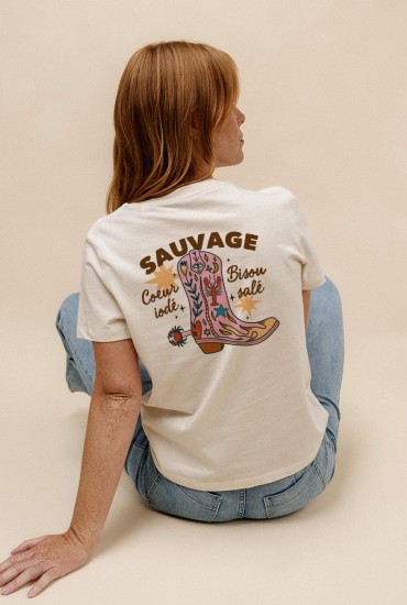 T-shirt femme Botte Sauvage