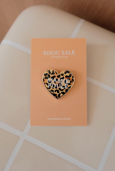 Pin's Coeur léo Mamie poule