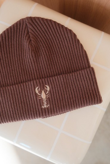 Bonnet marin brodé Homard