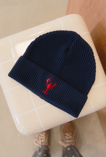 Bonnet marin brodé Homard