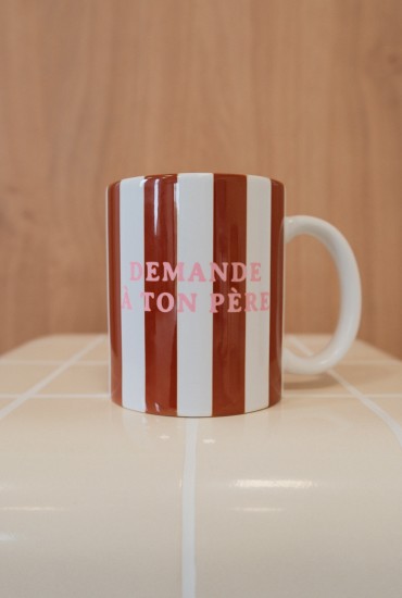 Mug Rayures chocolat -...
