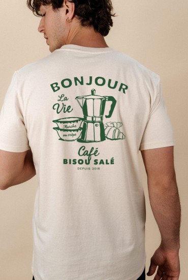 T-shirt homme Café Bisou salé