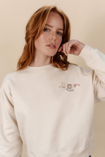 Sweat femme brodé Flingue...