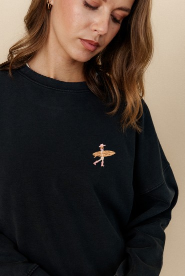 Sweat vintage femme brodé...