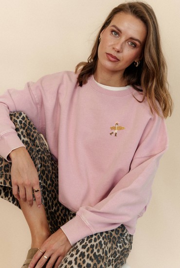 Sweat vintage femme brodé...