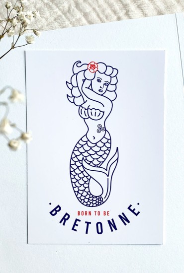 Carte postale Born to be bretonne
