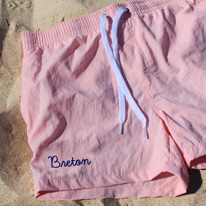 Short de bain brode Breton