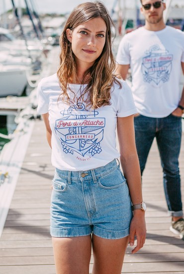 T-shirt femme personnalisable Port d'attache