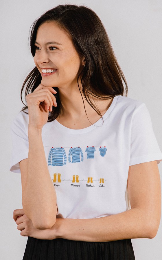 T-shirt femme Famille bretonne - Personnalisable
