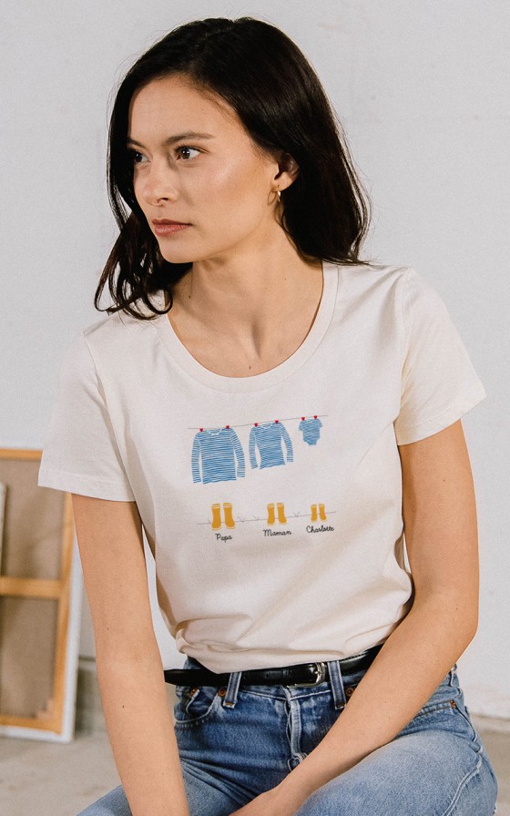 T-shirt femme Famille bretonne - Personnalisable