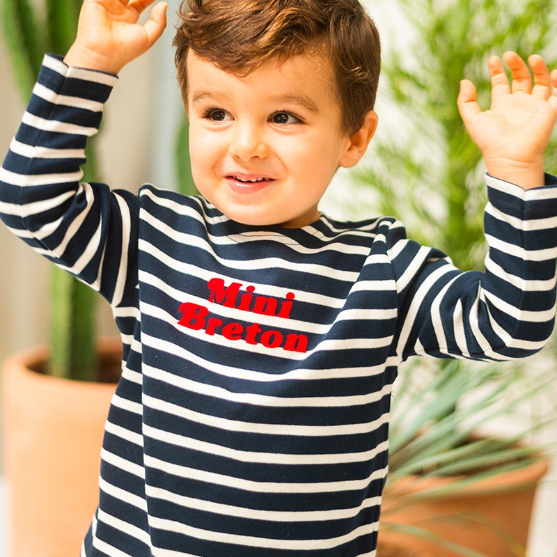 Cabas Enfant marinière - personnalisable