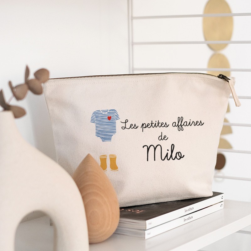 Grande trousse enfant Marinière - personnalisable