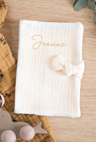 Protège carnet de santé Crème - Personnalisable
