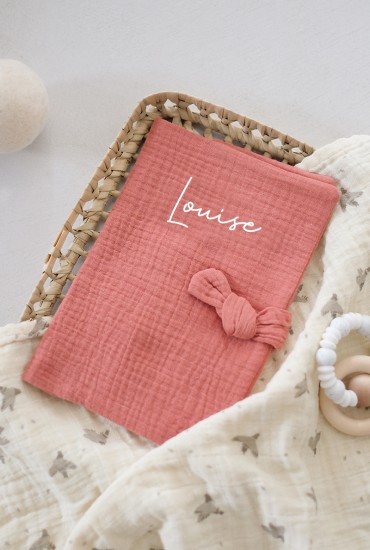 Protège carnet de santé Framboise - Personnalisable