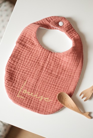 Bavoir Framboise - Personnalisable