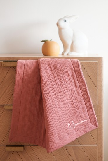 Couverture de naissance Framboise - Personnalisable
