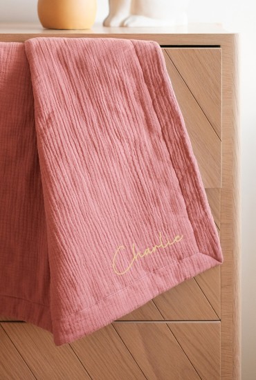 Couverture de naissance Framboise - Personnalisable