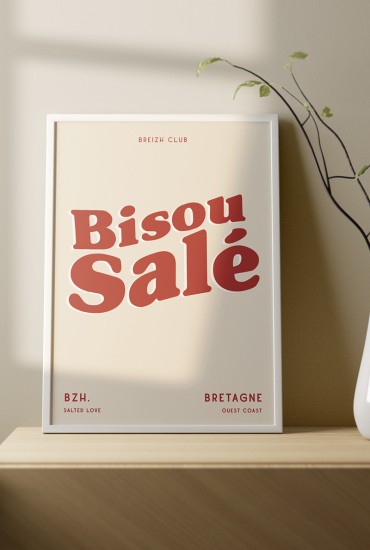 Affiche Bisou salé