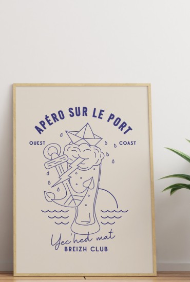 Affiche Apéro sur le port