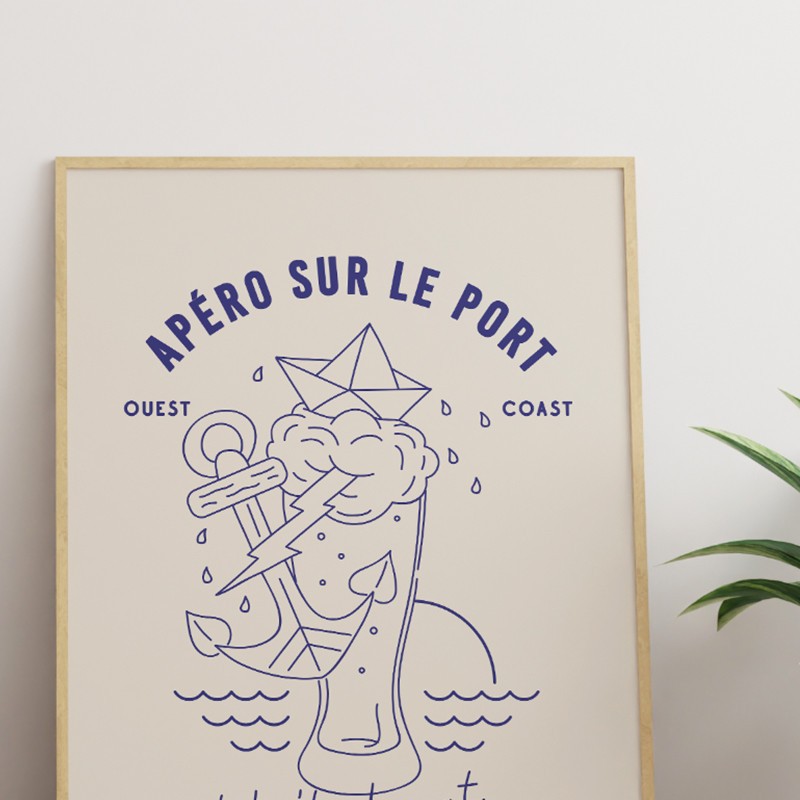 Affiche Apéro sur le port