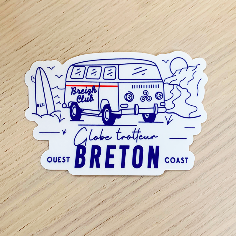 Stickers Globe trotteur breton - interieur/exterieur