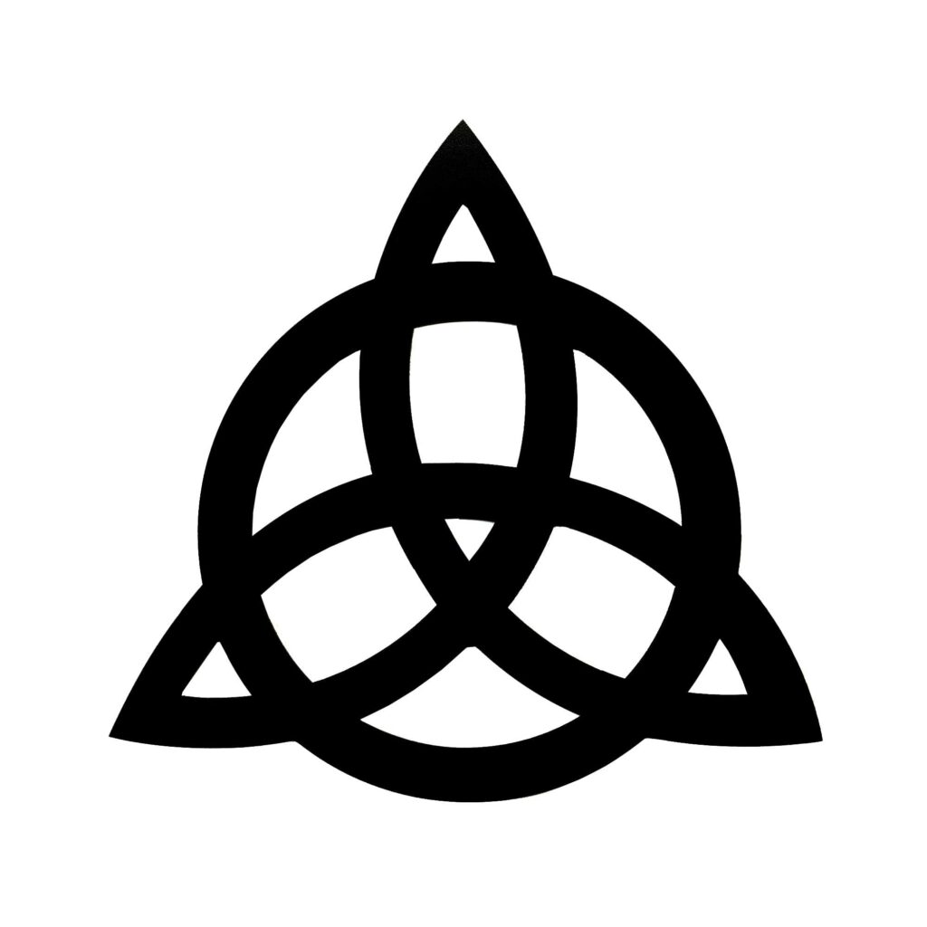 La Triquetra, symbole celtique en 3 arcs entrelacés
